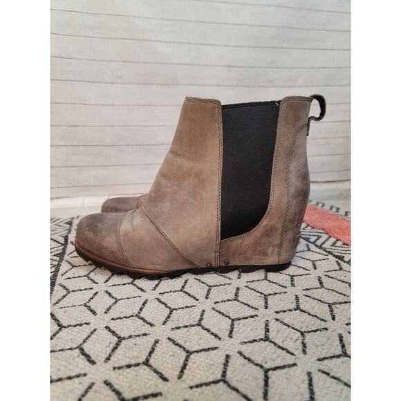 SOREL LEA WEDGE IN BLACK QUARRY, SZ 11 - Picture 1 of 11